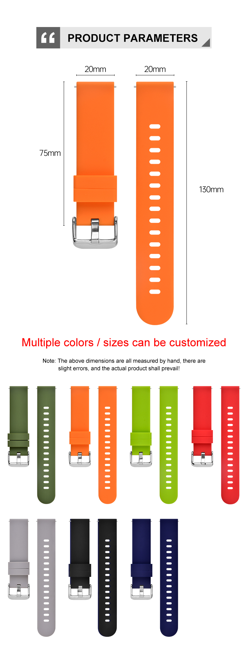 Correas de reloj de silicona para reloj inteligente