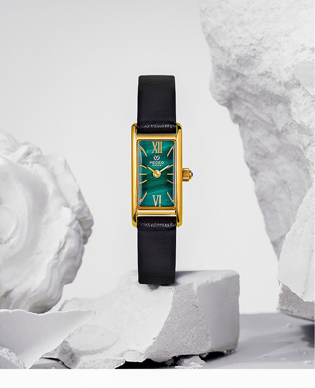 Relojes de cuarzo con esfera verde para mujer