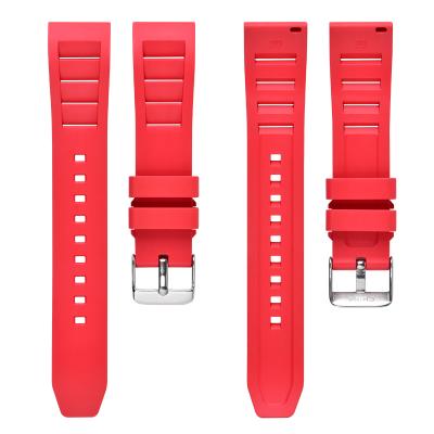 Soft FKM Rubber Watch Strap 20mm 22mm